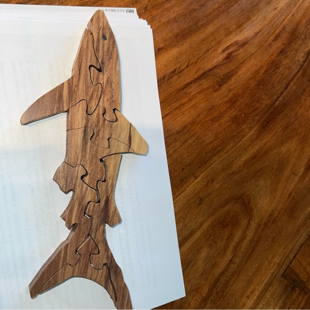 Handmade wooden Fish puzzle, new